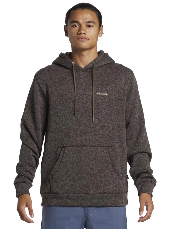 Quiksilver Fleece sweater KELLER HOODIE Men Brown L