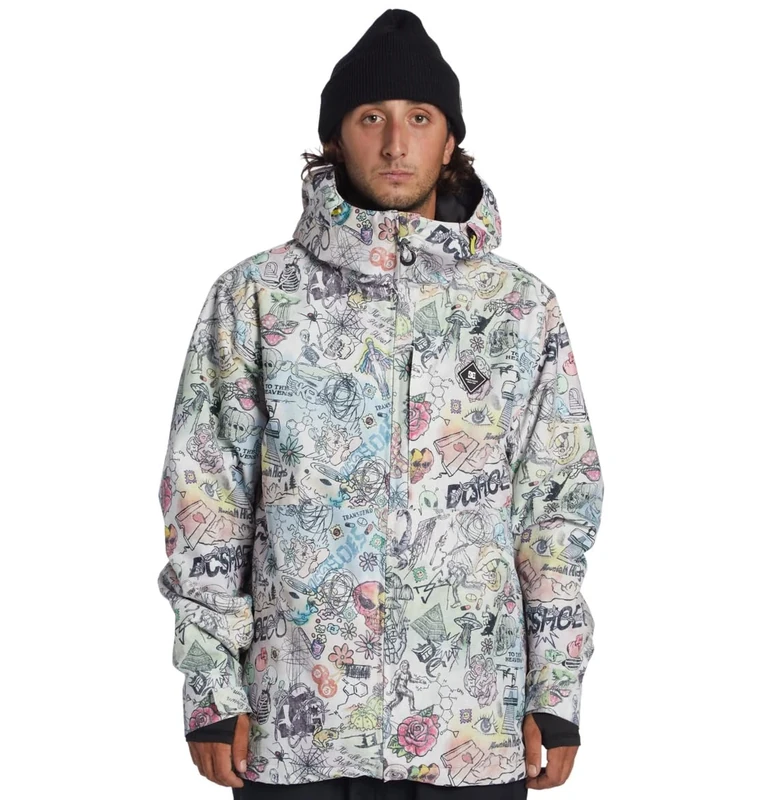 Dcshoes Snow jacket BASIS PRINT JACKET Men White XXL
