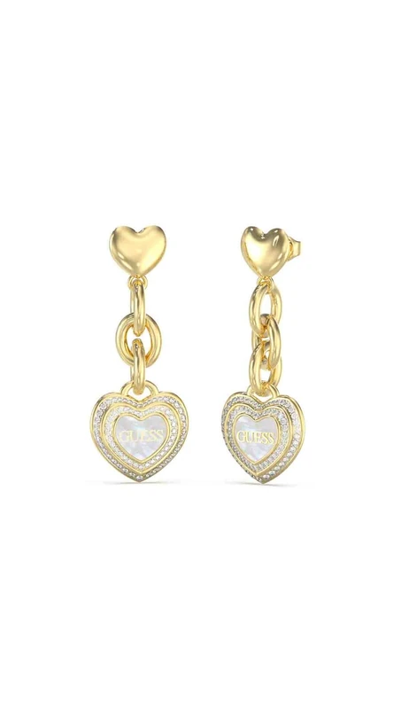 BY BRINCOS GUESS, ACO, one size, Mother of Pearl, Crystal