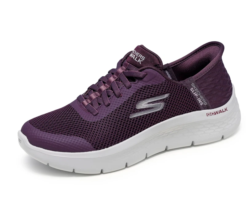 Skechers Womens Slip Ins: Go Walk Flex Grand Entry Runners Burgundy 6 UK (39 EU) - Image 1