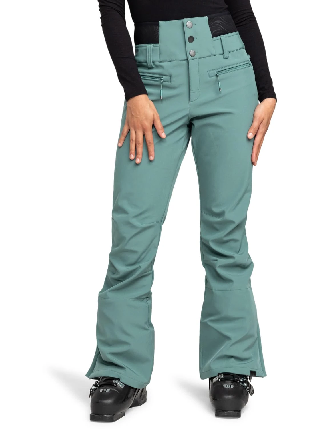 Roxy Pants Rising HIGH PT Women Blue XS