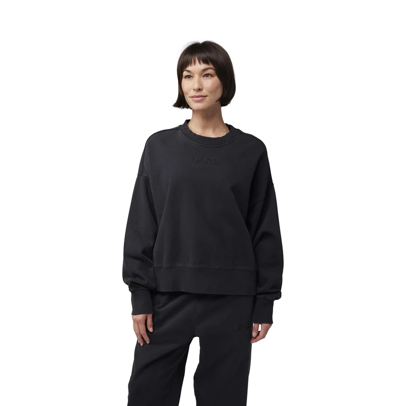 Fox Racing - W WORedMARK Oversized Fleece Crew, Fleece, Black, XS
