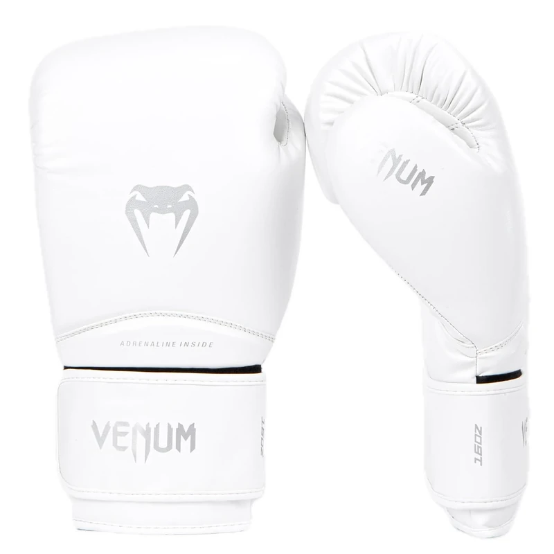 Venum, Contender 1.5 Boxing Gloves, Unisex Adult, 12 Oz, White/Silver