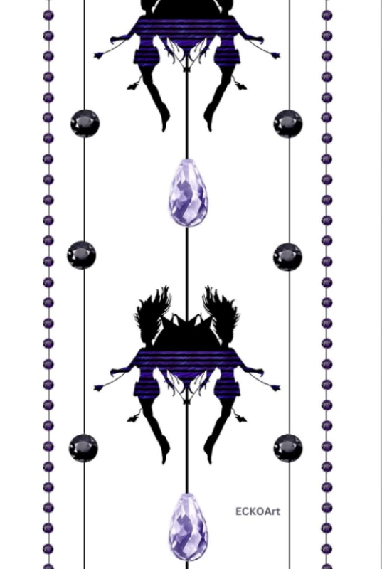 Elegant Faeries and Crystals Pattern Journal by ECKOArt of Jerome, Arizona: 6x9 300 pages (150 lined, 150 blank for your illustrations) This Magickal ... Can be a Home Decor Element! Very Unique!!!