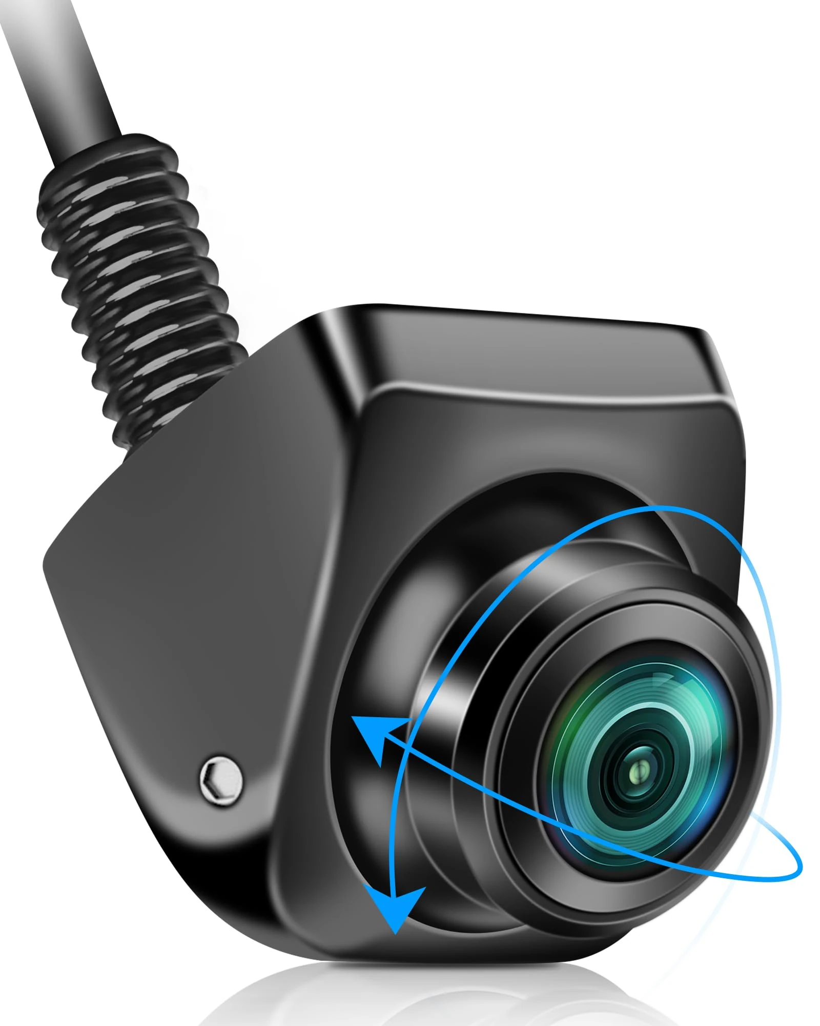 Vtopek Reversing Camera AHD 1080P/720P/CVBS/PAL 360° Rotatable Reverse Camera Front/Rear View Cameras Waterproof Parking Assistant 170° Wide Angle Fit Most RCA Monitor Universal 12-24V for Car Van SUV