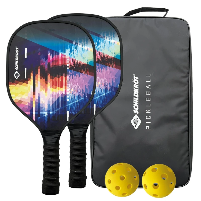 Schildkröt® Pickleball Set with 2 Rackets, 1 Indoor and 1 Outdoor Ball, 1 Carrying Bag, for Beginners and Advanced Players