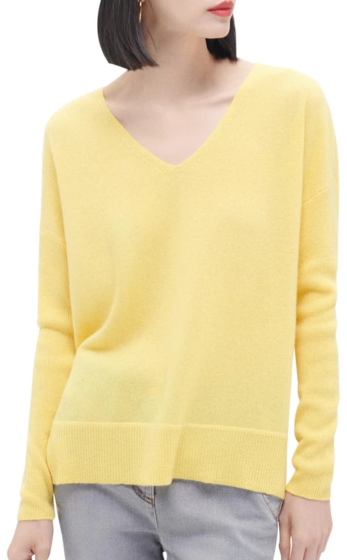 Caroll Women's 241k-mthelmie Pullover Sweater, Yellow, Small
