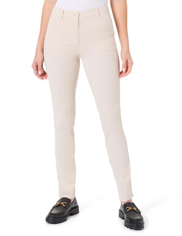 Caroll 7/8 Cigarette Trousers, Beige, UK 10