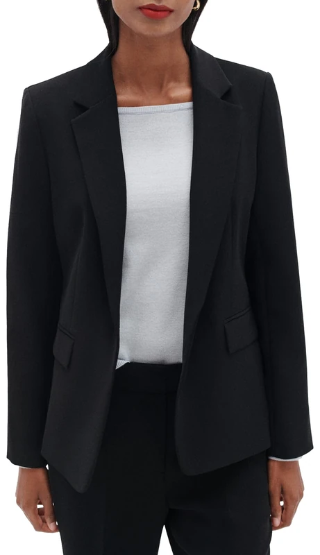 Caroll Tailored Suit Jacket, Black, UK 6