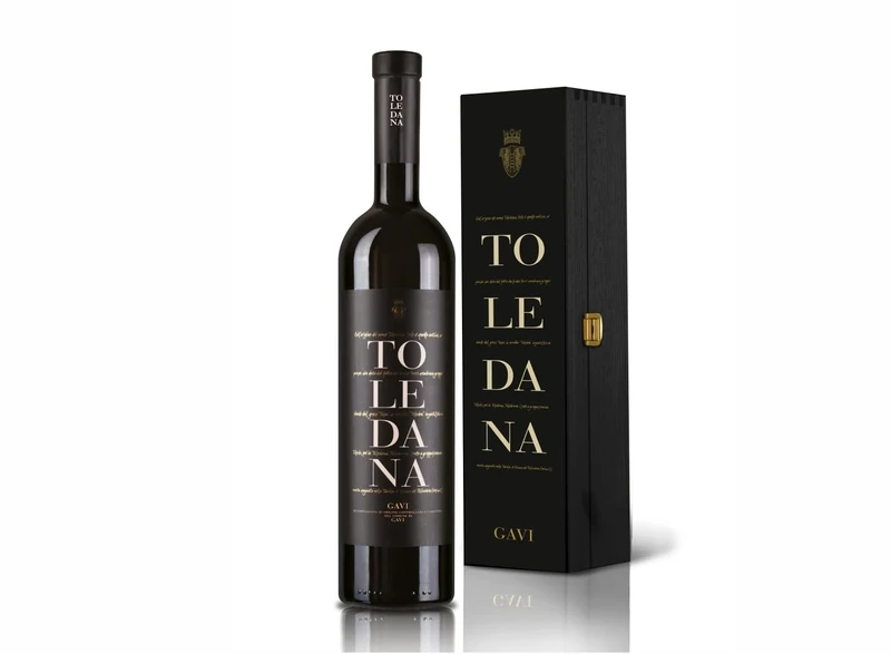 La Toledana Gavi del Comune di Gavi DOCG Magnum in Wood Case - Piedmont White Wine - 100% Cortese - Dry Wine - 1x1500 ml