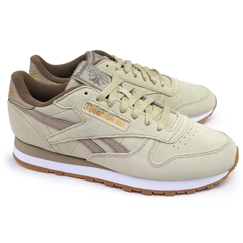 Reebok Classic Leather Classic Beige/Classic Beige/ASH Unisex Running Shoes