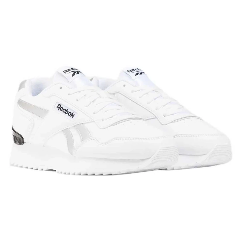 Reebok Glide Ripple Clip White/White/Silver Metallic Female Running Shoes