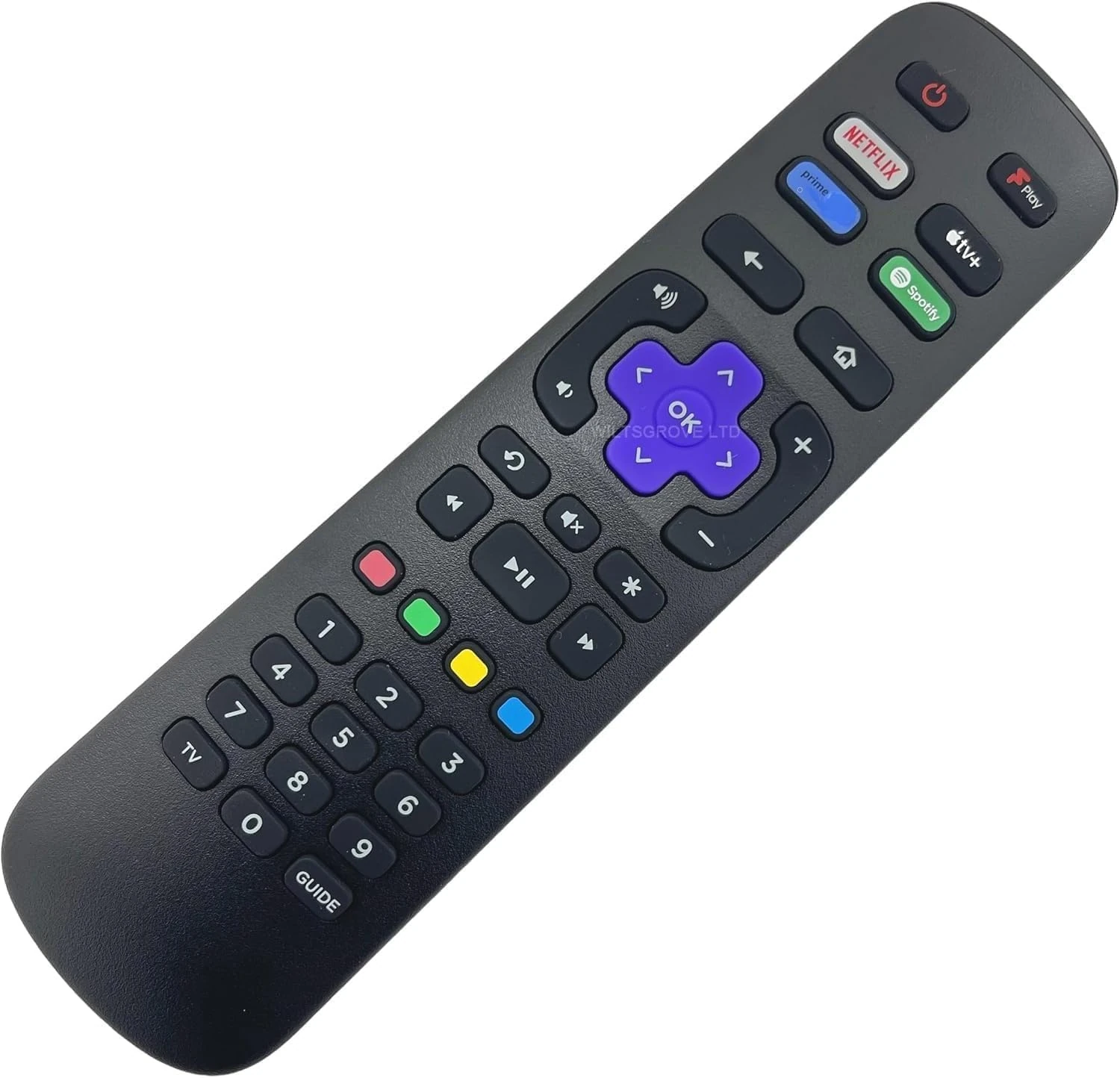 Genuine Replacement TV Remote Control Compatible with Hisense Roku R43A7200GTUK R43B7120UK R50A7200GTUK R50B7120UK R55A7200GTUK R55B7120UK R65A7200GTUK R65B7120UK R50A7200UK