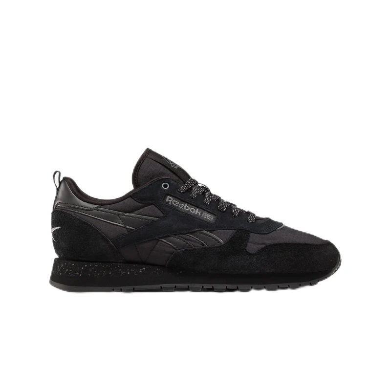 Reebok Classic Leather Black/Black/Grey 6 Unisex Running Shoes