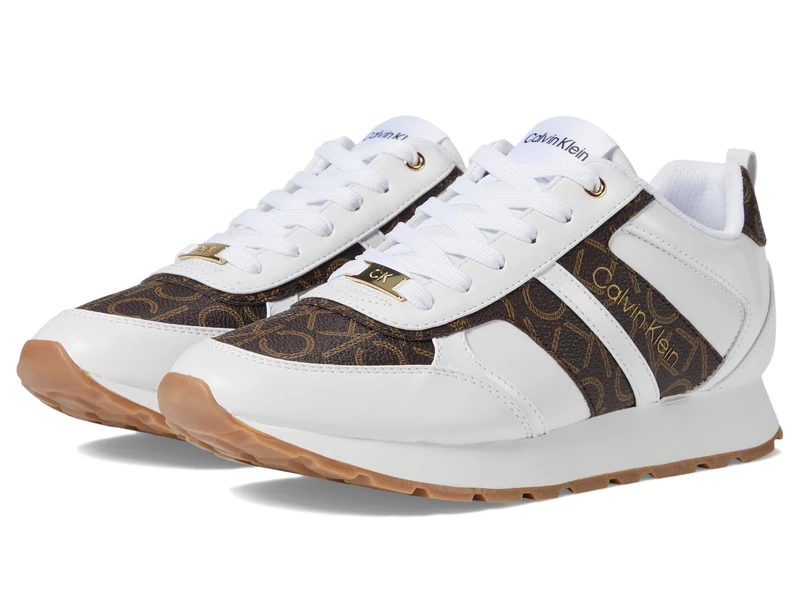 Calvin Klein Women's Carlla Sneaker, Brown Multi 200, 5.5 UK