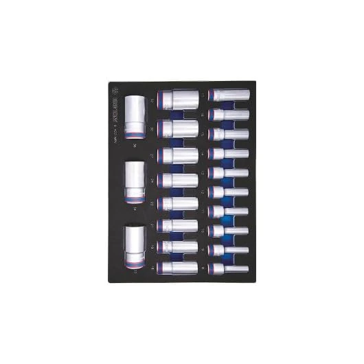 Módulo espuma + PP 21 piezas vasos Largos 1/2" Bi-Hexagonal