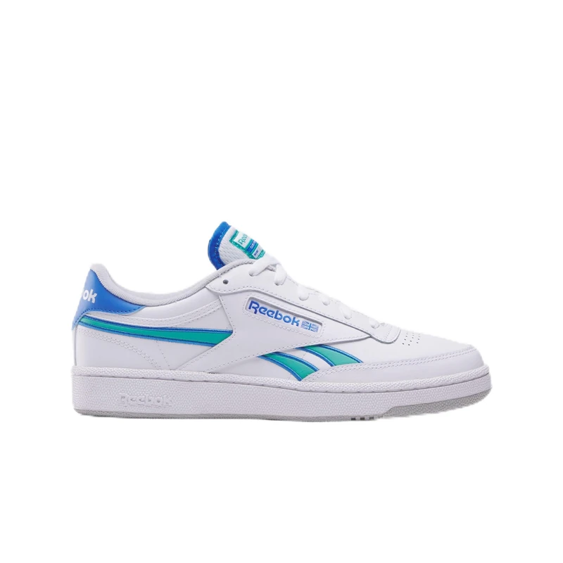 Reebok Club C Revenge White/KINETICBLUE/UNLSHEDGREEN Unisex Tennis Shoes