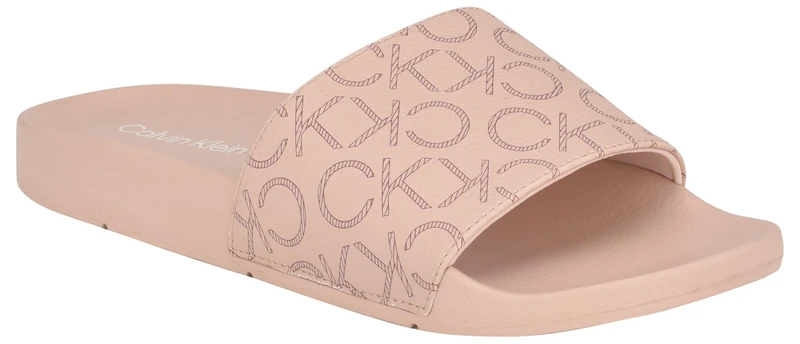 Calvin Klein Women's Athens Slide Sandal, Pink Multi 680, 2 UK
