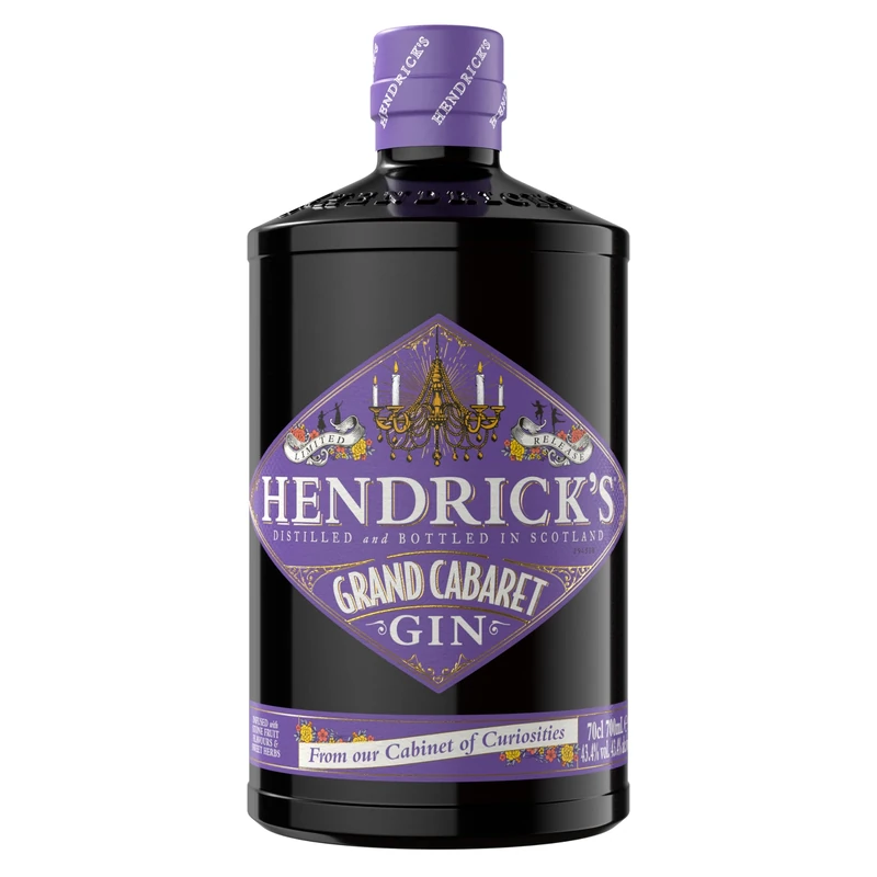 HENDRICK'S Grand Cabaret - Super Premium Gin - Decadent & Deliciously Fruity - Limited Edition - Small Batch - Handcrafted In Scotland - Ultimate Gin Gift For Free Spirited Souls - 43.4% ABV