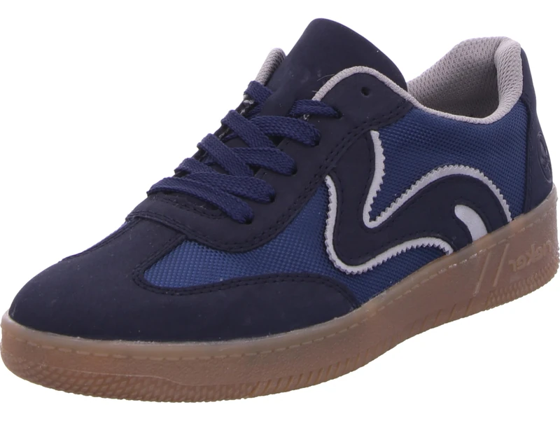 Rieker Low Trainers, White, Royal Blue, 6.5 UK
