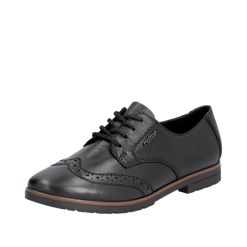 Rieker Women's 45304 Lace-Up Shoes, Black 00, 3.5 UK