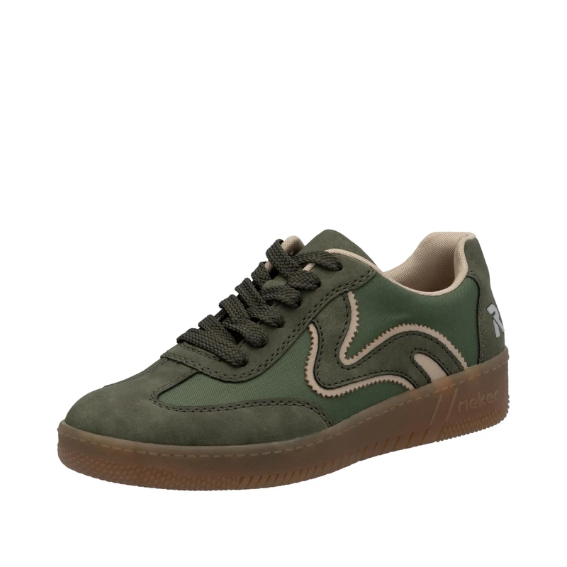Rieker Low Trainers, White, Green 54, 40 EU