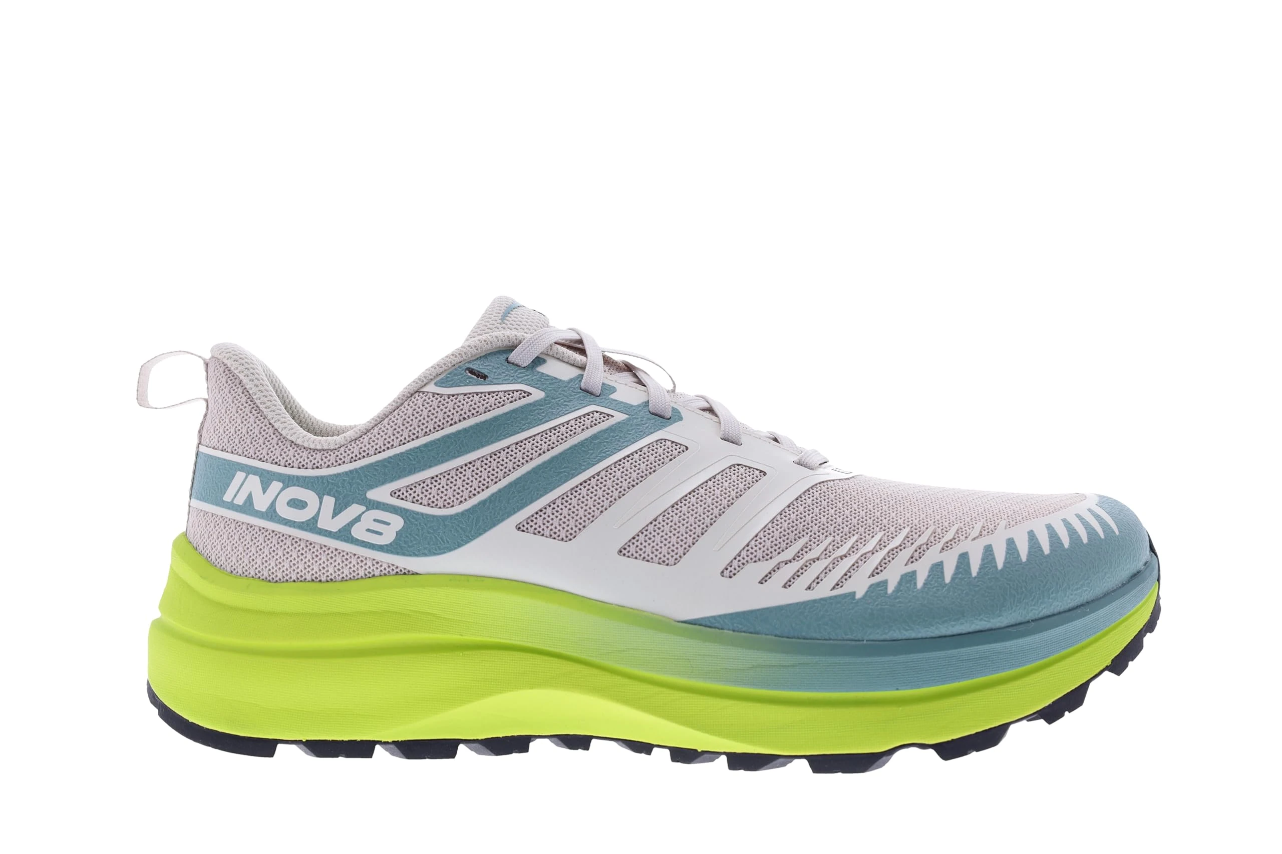 INOV8 Women's Trailfly Max Ultra Running Shoes - Ivory/Storm Blue/Lime - 5 Wide