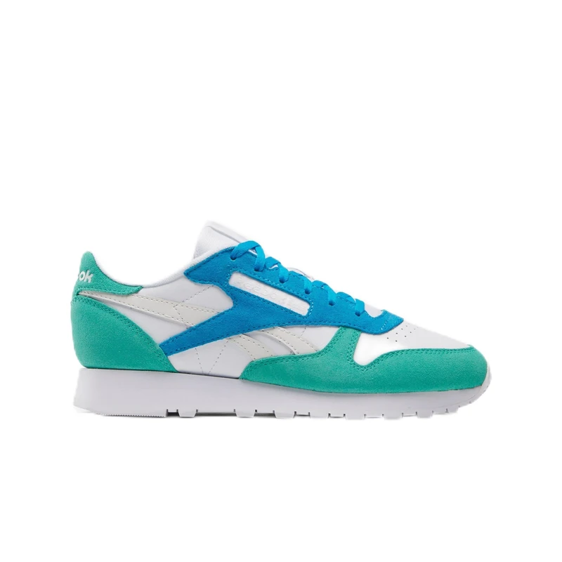 Reebok Classic Leather White/Unleashed Green/Grey 1 Female Running Shoes