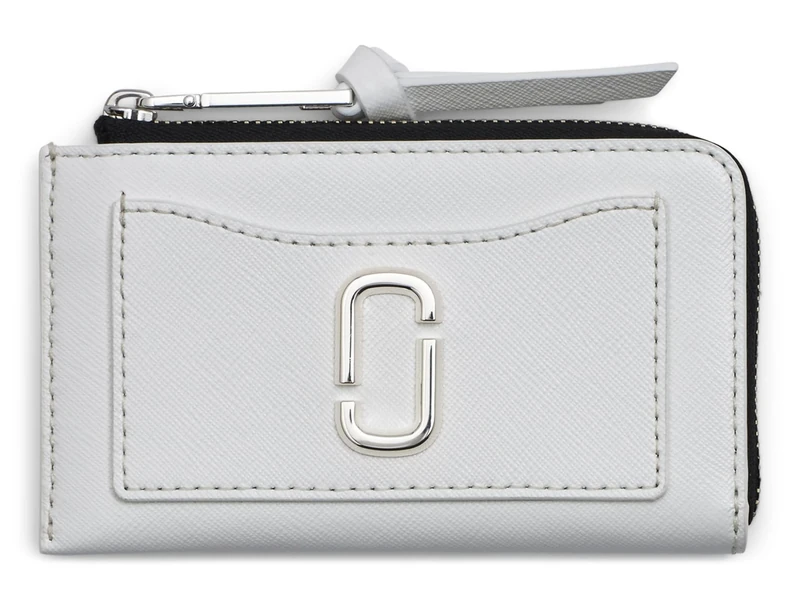 MARC JACOBS Women's The TOP Zip Multi Wallet, White, ONE Size