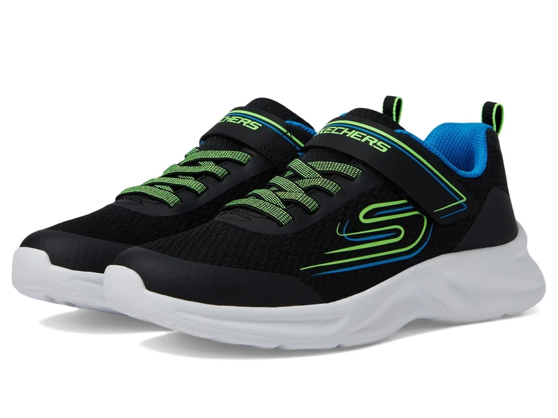 Skechers Boy's Dynamatic Swift Tread Sneakers, Black Textile/Synthetic/Blue & Lime Trim, 12.5 UK Child - Image 1