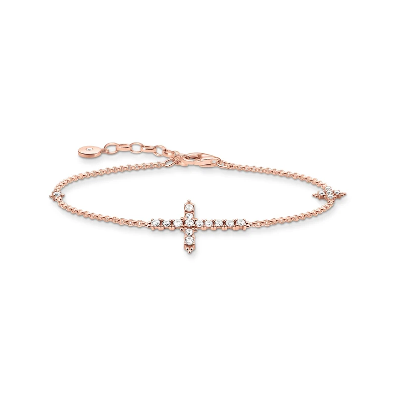 Thomas Sabo A2066-416-14 Cross Bracelet in Gold-Plated Silver