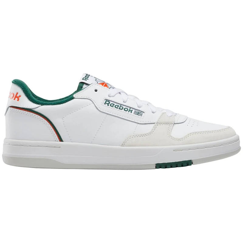 Reebok Phase Court White/White/DarkGreen Unisex Tennis Shoes