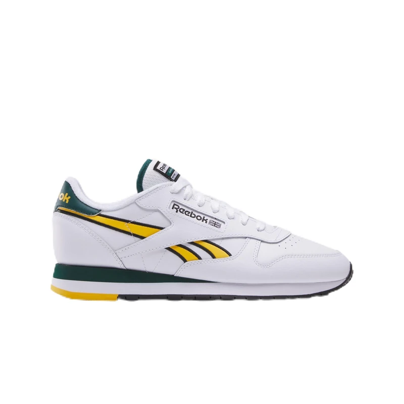 Reebok Classic Leather White/Fierce Gold/Collegiate Green Unisex Running Shoes