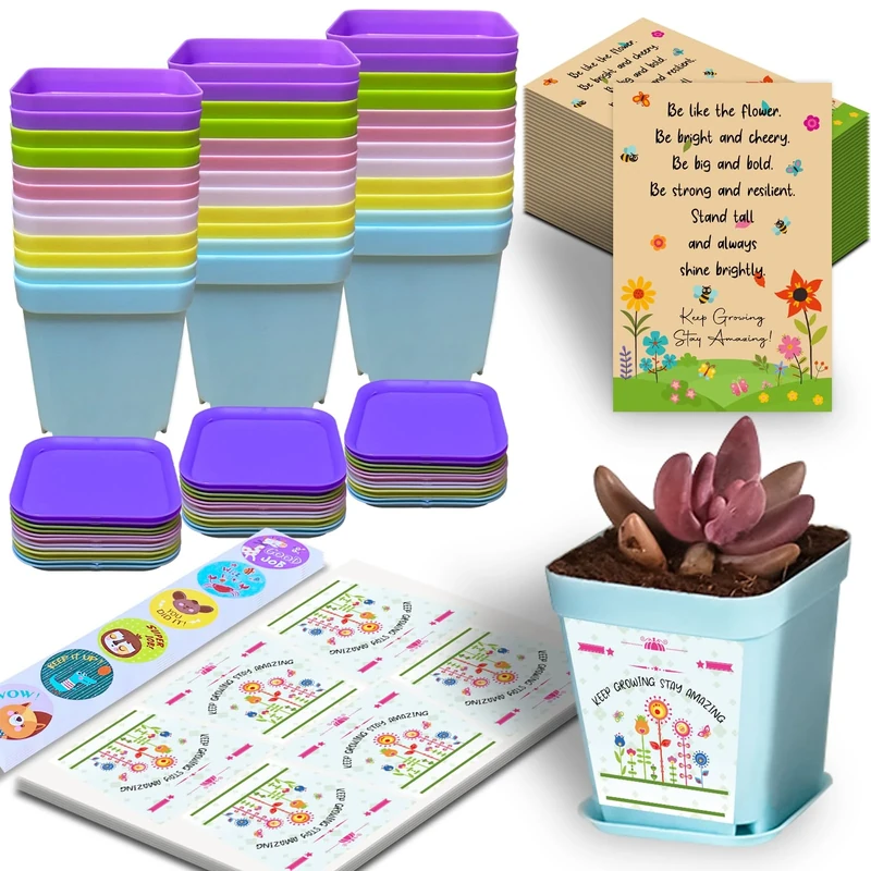 Popmanko Gifts For Students From Teachers, 36Pack Class 30 School Children, Year 6 Leavers End Of Gifts, Term Flower Pots Seed Envelopes Pupils - Image 1