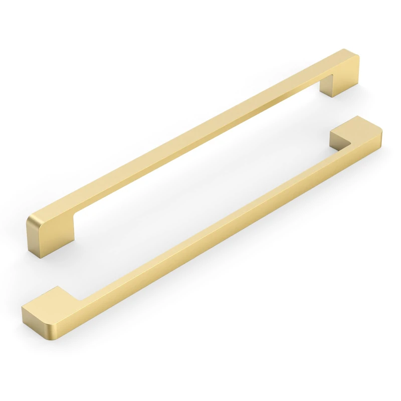 KNOKLOCK 10 Pack 10 Inch(256mm) Kitchen Cabinet Handles Brushed Gold Cabinet Pulls Kitchen Cabinet Hardware Drawer Pulls for Cupboard Wardrobe