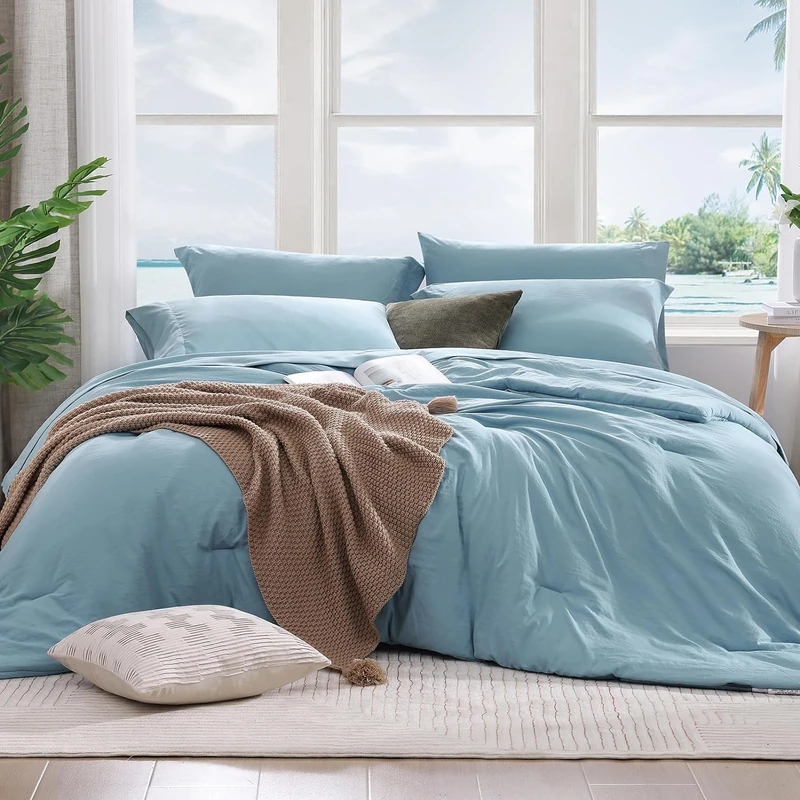 Full Size Comforter Sets-7 Pieces Ultra Soft Bed in a Bag Full Bedding Sets