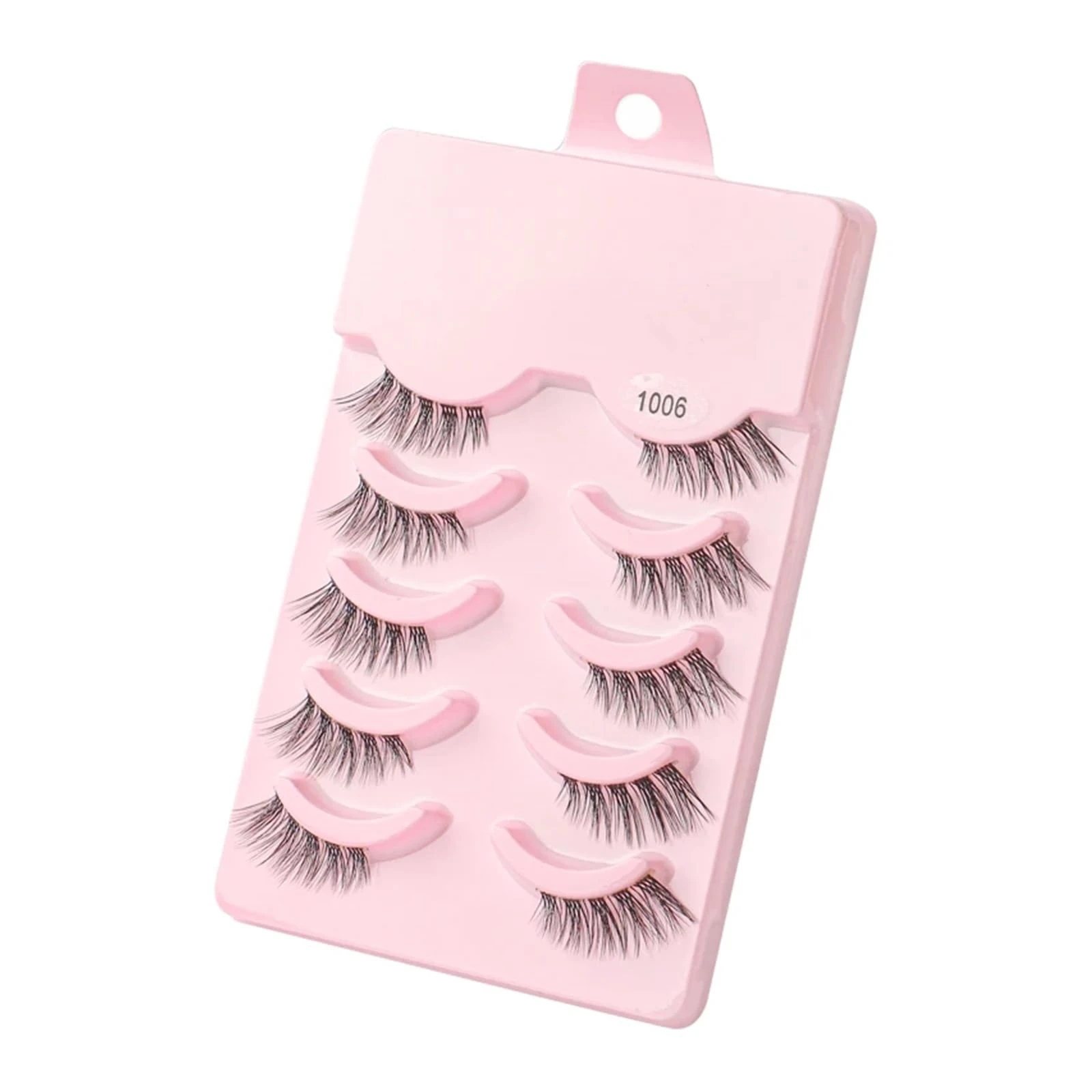 UAMOU Mink Eyelashes Volume False Lashes 3D Mink Natural Long Make Up False Eyelash Faux Cils Cilios Fluffy Fake Eye Lashes Cheerfully (Color : 5 pairs 1006, Size : 100 boxes)