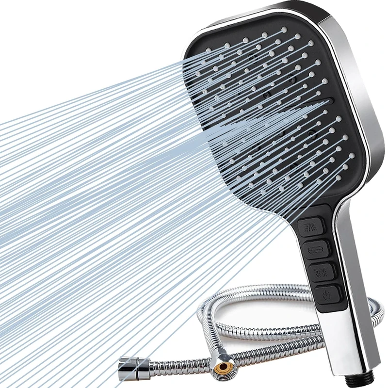 HOAENTSA 7+1 Mode Shower Head with 2M Hose - High Pressure