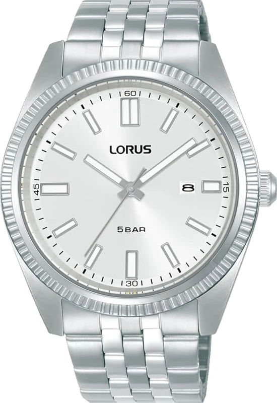 Lorus RH971QX9 Men's Analogue Quartz Watch with Stainless Steel Strap, Silver, Bracelet
