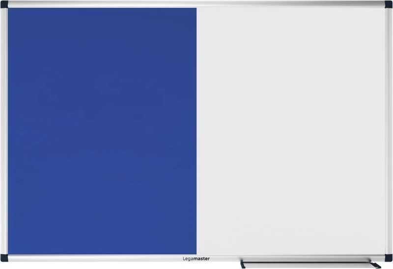 Legamaster Unite Combination Board - 60 x 90 cm - Blue - Whiteboard Cork Combination - Magnetic and Writeable Whiteboard - Cork Board for Pinning Pictures and Plans Made of 100% Natural Cork