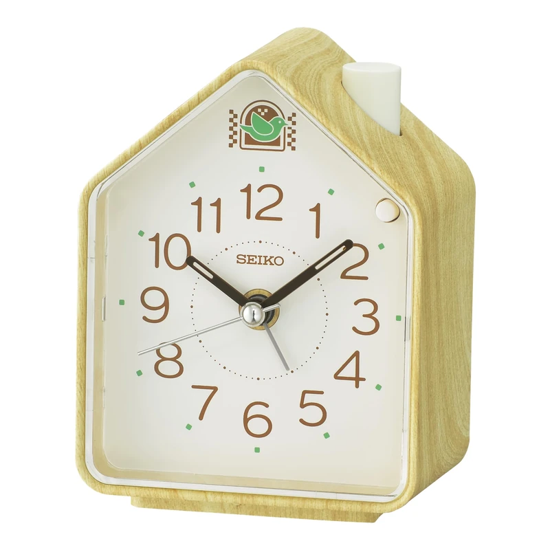 Seiko Clocks Plastic with Wood Pattern QHP011A