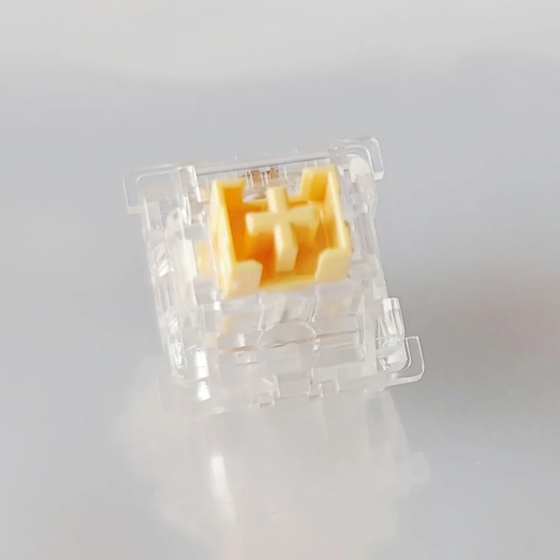 DucKey OUTEMU Honey Peach Switch V2 RGB, Transparent Pre-Lubed Silent Linear Switch for Custom Mechanical Keyboard (Size : 110PCS)