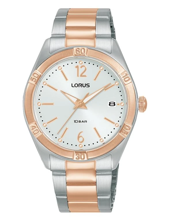Lorus RH982QX9 Women's Analogue Quartz Watch with Stainless Steel Strap, Multicoloured