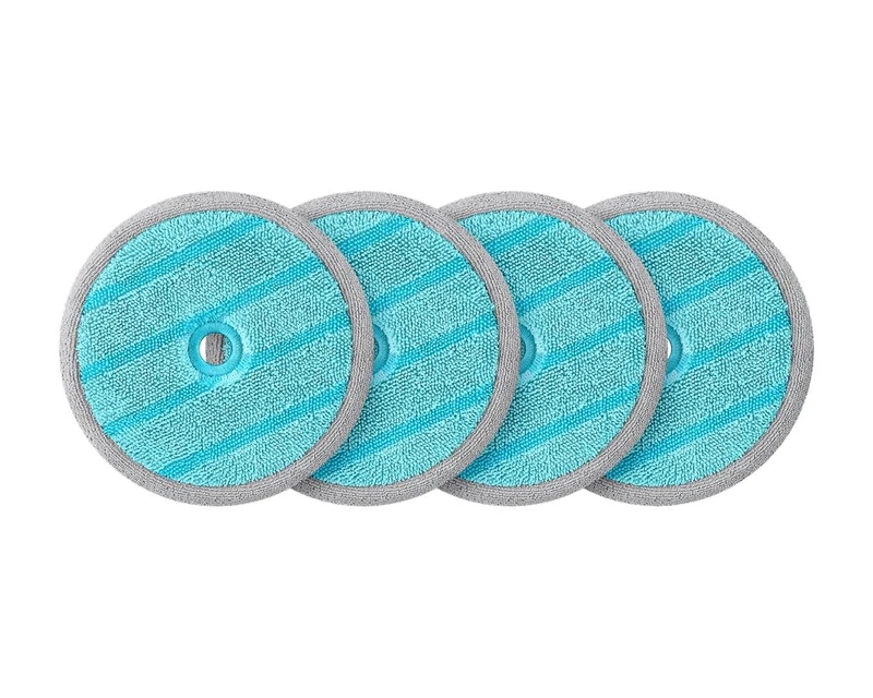 Samsung Microfibre Pads for Spray Spinning Sweeper Mop Attachment VCA-WBA95/GL, Reusable, Antibacterial, Diameter 17 cm, Pack of 4, VCA-SPW95/VT, Blue