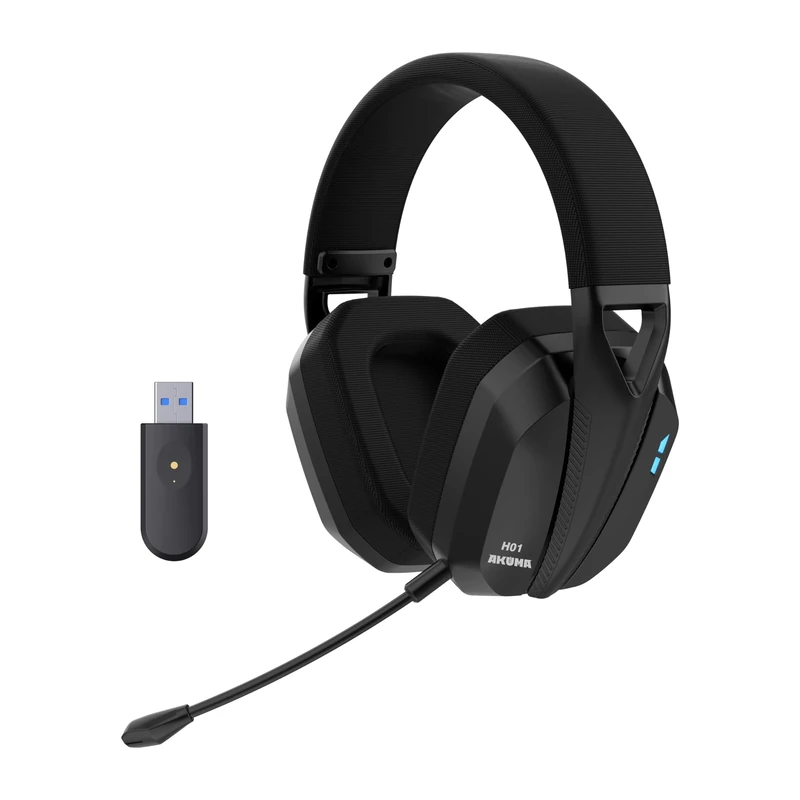 AKUMA Casque Gaming Sans Fil Seinen H01 Noir - Black - Motorcycle, Scooter, Street Bike - Image 1