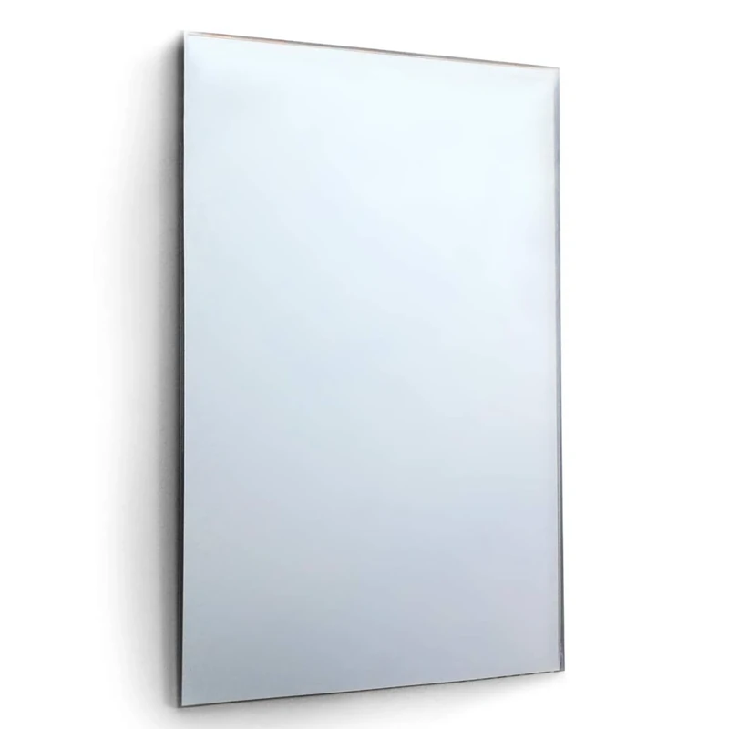 MirrorOutlet Circuitt 4mm Sheet Mirror Glass Polished Edges with 4 Holes 60 x 80cm 3ft11 x 2ft7, Silver - Image 1