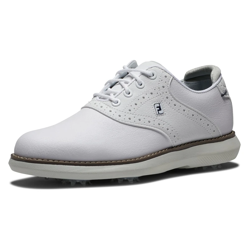 FootJoy Traditions Juniors White/White/Grey, 5 UK Medium