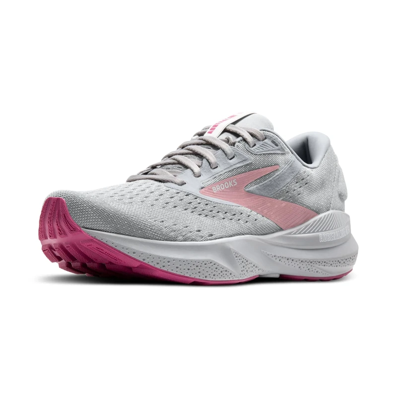 Brooks Women’s Adrenaline GTS 24 Supportive Running Shoe, Alloy/White/Zephyr, 7.5 Wide