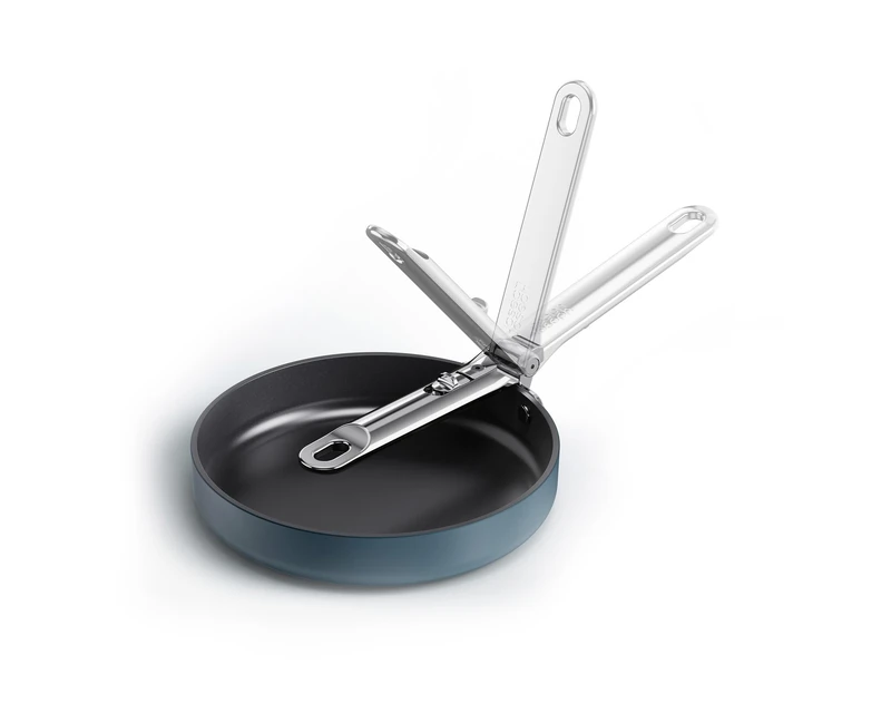 Joseph Joseph Space 20cm Non-Stick Frying Pan, Folding Handle, Space-Saving Induction & Oven Safe Ceramic Frypan