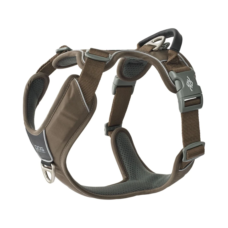 DOG Copenhagen Comfort Walk Pro 3.0 Dog Harness - Top and Front Clip Training Harness with Handle - For Small and Large Dogs - Padded for Comfort - Reflective Trims - No Pull, Mocca, L